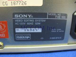 This auction is for a Sony FXE 100 A/B Edit Controller that was 