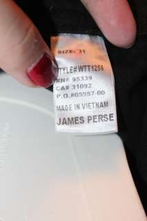 JAMES PERSE STANDARD Unisex Black Cargo Pants 35 Waist  