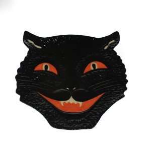  Radko Shiny Brite Fraidy Cat Halloween 11 ceramic Platter 