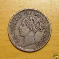 Canada Nova Scotia 1840 one penny token Very Nice  
