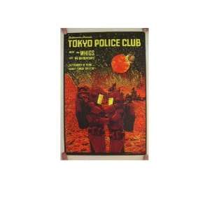  Tokyo Police Club Silk Screen Poster Los Angeles CA 