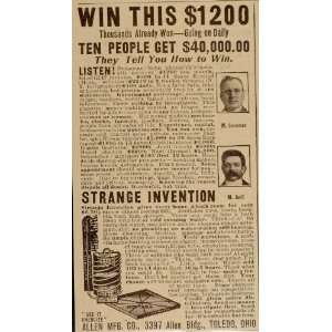  1911 Ad Money Making Scheme Bathroom Invention UNUSUAL 