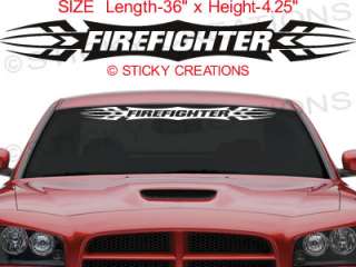 Firefighter Decal Sticker Tribal Flame Vinyl Graphic Design