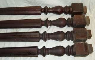 1840s Stair Spindle Ballusters set of 4  