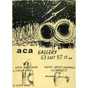   Art ACA Gallery Astor Wine Liquor Empire Artist   Original Lithograph