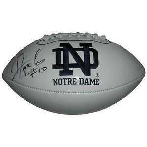 Dayne Crist Signed Notre Dame Irish Logo Football  Sports 