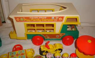 FISHER PRICE 994 LITTLE PEOPLE CAMPER COMPLETE PLAY FAMILY  
