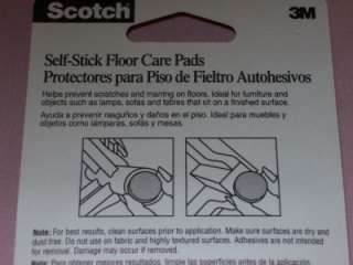 x48 Scotch 3M Self stick Floor Care Pads furniture NEW  