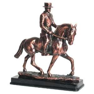  Walking Spanish Horse with Rider Statue   Antique Bronze 