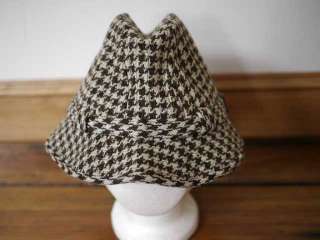   50s STETSON Wool Tweed Houndstooth Bucket Fedora Rain Hat 7 1/8  