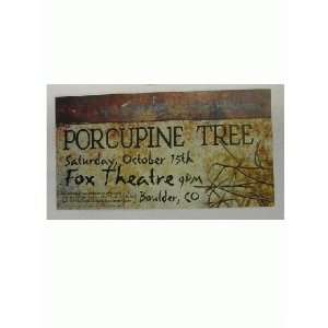    Porcupine Tree Handbill Poster Fox Theatre Boulder 