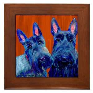 Scottish Terrier Framed Art Tile