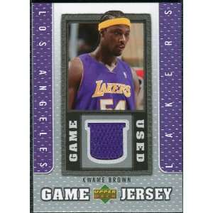   2007/08 Upper Deck UD Game Jersey #KW Kwame Brown Sports Collectibles