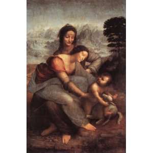  Oil Painting The Virgin and Child with St Anne Leonardo 
