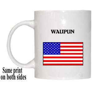  US Flag   Waupun, Wisconsin (WI) Mug 