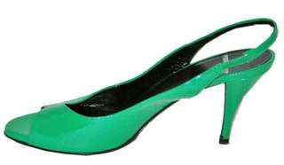 Pierre Hardy Green Slingback Sandal Woman Shoes Sz 38/8  