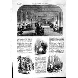   1853 SCHOOL INDIGENT BLIND FEMALES WORK ROOM INDUSTRY