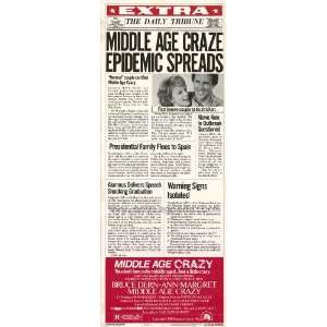  Middle Age Crazy Movie Poster (14 x 36 Inches   36cm x 