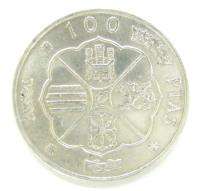 OLD SPAIN SPANISH 100 PTAS COIN FROM 1966 YEAR x  