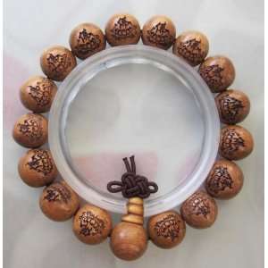  Wood FO Lotus Beads Tibet Buddhist Prayer Bracelet Mala 