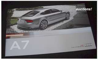 2011 AUDI A7 BROCHURE 17pgs MINT  