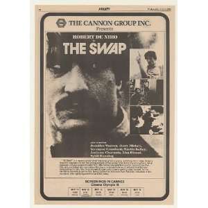  1980 Robert De Niro The Swap Movie Promo Trade Print Ad 