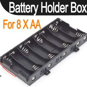 Battery Box holder Case for 8 AA 8AA Batteries 12V With wire  