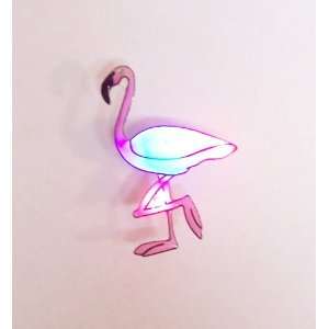    Pink Flamingo Flashing Blinking Rave LED Pin 