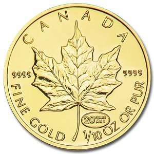  1/10 oz Gold Canadian Maple Leaf   Random Year Everything 