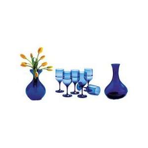  Spiegelau Blue Crystal Water Carafe & Vase/ Spittoon 