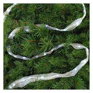  White 9 LED Iridescent Ribbon Garland