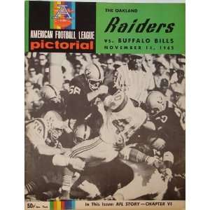  American Football League Pictorial (Program) 11/14/65 