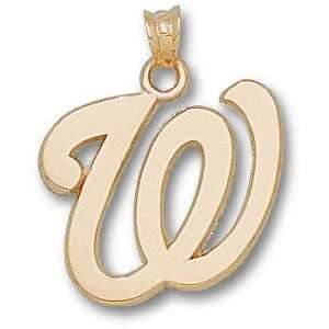  Washington Nationals 14K Gold W 3/4 Pendant Sports 