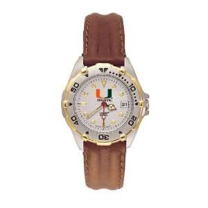   Of Miami Hurricanes Allstar Leather Womens Watch