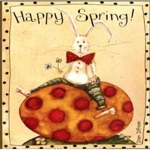  Dan Dipaolo Spring Bunny Sittin on Egg 8.00 x 8.00 Poster 