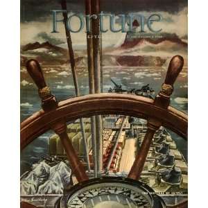  1942 Cover Fortune Allen Saalburg WWII Supply Ship Bridge 