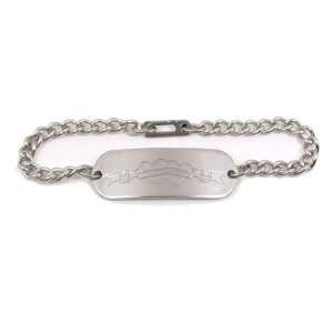  Non Allergenic Stainless Steel Hearts Child ID Bracelet 