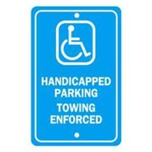  BRADY 91356 Handicapped Prkng Towing Enf,EG,Blu/Wht 