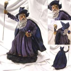    Large Wizard Figurine Casting Spell of Peace 