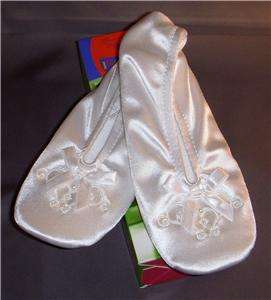 GIRLS Isotoner WHITE Pearl Ballet Style Slippers NEW 022653529967 