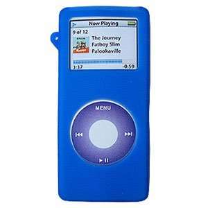 Apple iPod Nano (1st Gen) Blue Silicone Protective Case  Players 