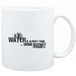  Mug White  Water is almost gone  drink Dragonfly 