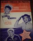 SHEET MUSIC AC CENT TCHU A​TE THE POSITIVE 1944 BING CROSBY WWII