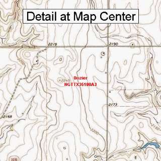  USGS Topographic Quadrangle Map   Dozier, Texas (Folded 