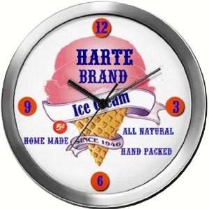  HARTE 14 Inch Ice Cream Metal Clock Quartz Movement 