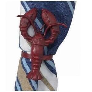  Maine Red Lobster Metal Napkin Rings Set of 4