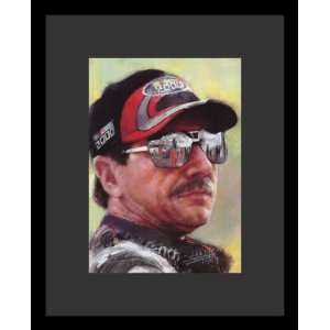  Dale Earnhardt Sr. (Face) Sports Black Wood Mounted Poster 