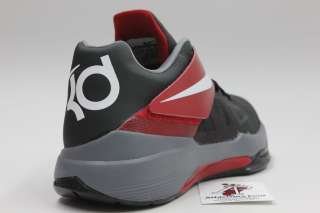 NIKE MEN KD IV BASKETBALL SHOES NEW KEVIN DURANT AUTHENTIC BLACK RED 