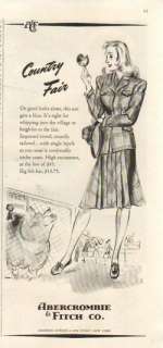 1941 Abercrombie & Fitch Country~County Fair pig~hog Ad  