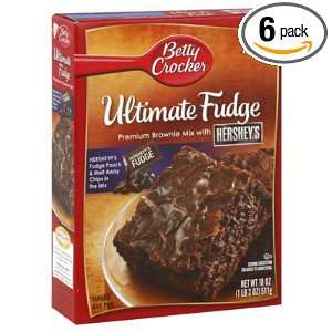 Betty Crocker Premium Brownie Mix, Ultimate Fudge, 18 Ounce (Pack of 6 